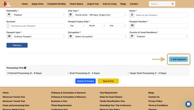 Add Extra Travellers (Optional)