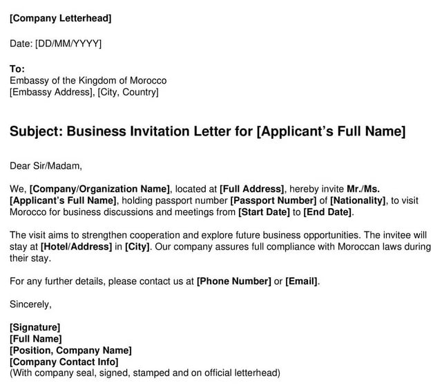 Proof of business trip