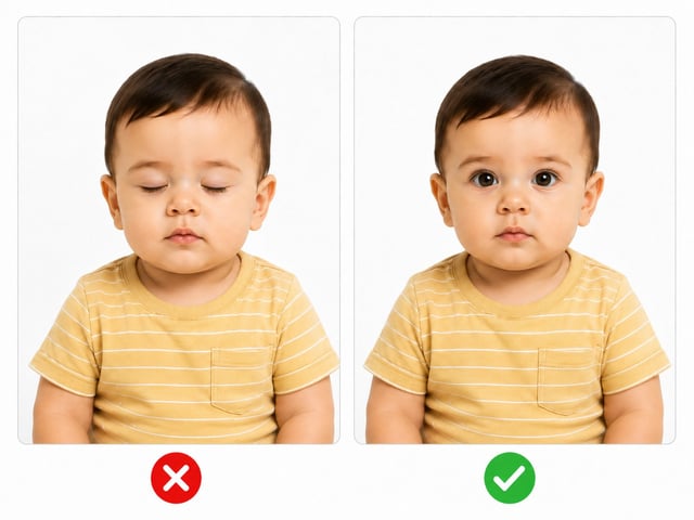 Photo d’un bébé les yeux ouverts
