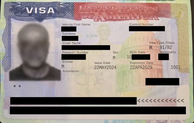 Valid Multiple Entry Sticker Visa