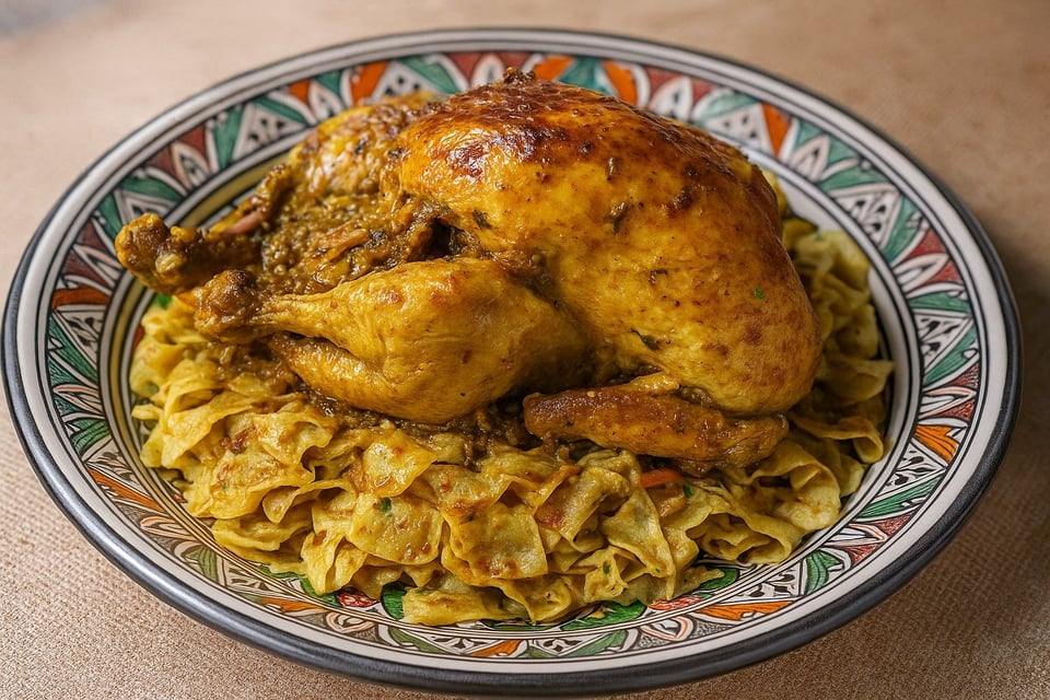 Rfissa Served With Lentils And Bread